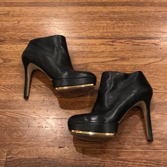 Vince Camuto Metallic Platform Booties, Sz 8.5 - Picture 3 of 7